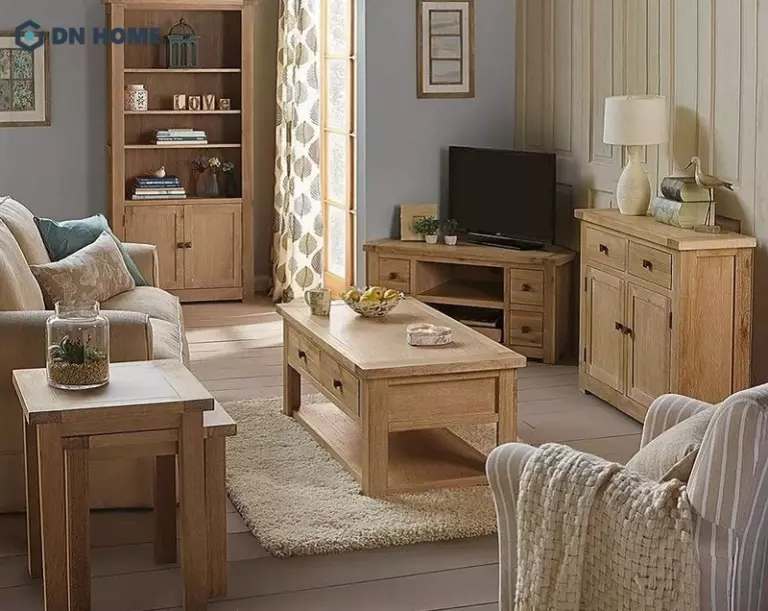 Trang trí nội thất bằng gỗ sồi trẻ trung và ấm cúng
