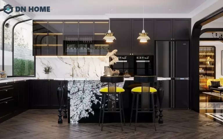 Mẫu nội thất nhà bếp biệt thự hiện đại