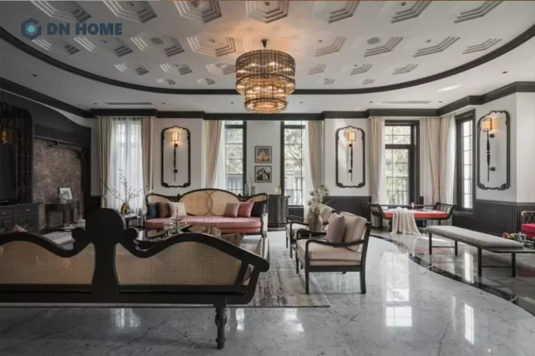 Nội thất Indochine có sự giao thoa giữa tiện nghi phương Tây và truyền thống phương Đông