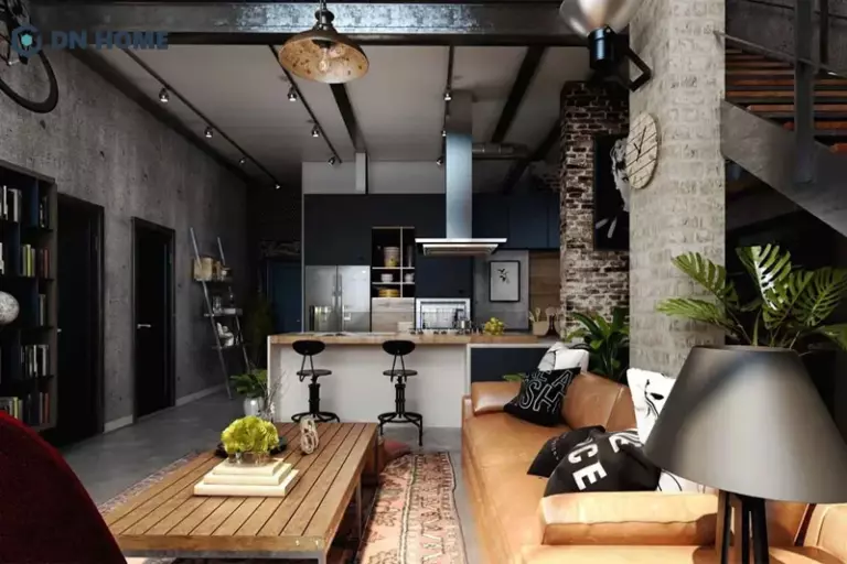 Phong cách thiết kế industrial hay còn có tên gọi khác là phong cách công nghiệp