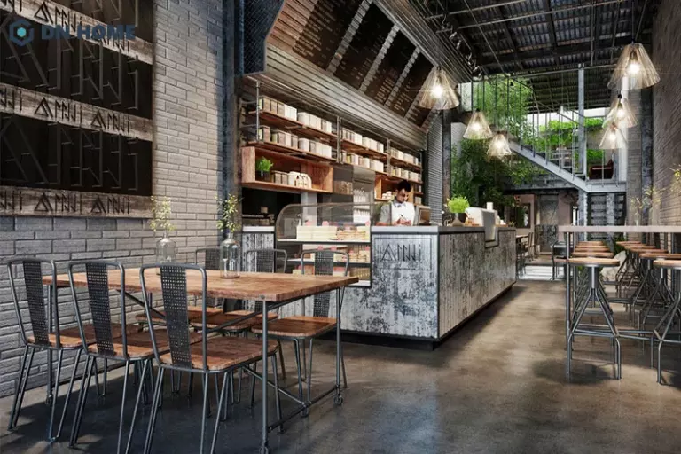 Không gian quán cafe cá tính, ấn tượng với phong cách thiết kế industrial