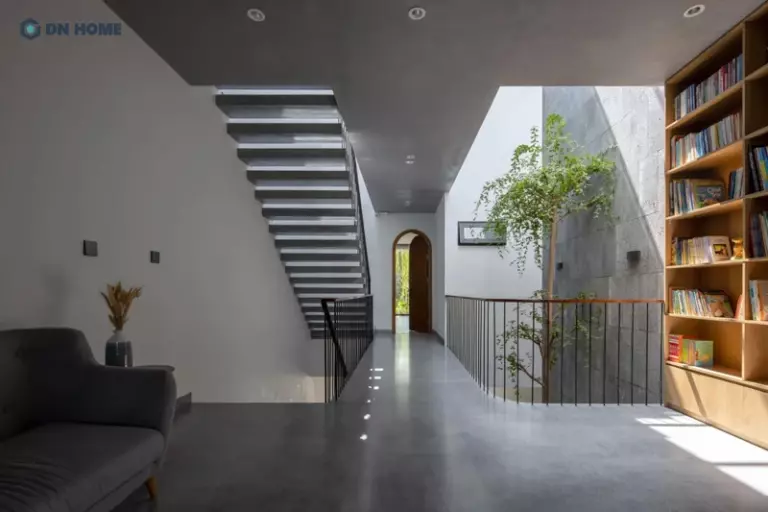 Nhà ống phong cách Minimalism thường ưu tiên thiết kế giếng trời