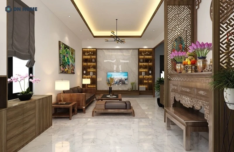 Bàn thờ dạng đứng là lựa chọn của nhiều gia chủ hiện nay