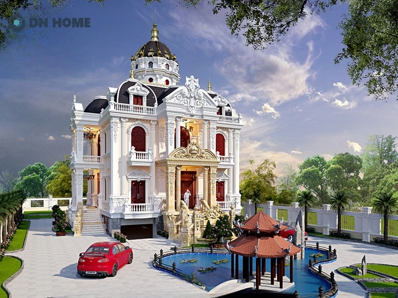 Hệ mái chóp với đường nét thiết kế tinh tế tạo nên điểm nhấn độc đáo cho công trình