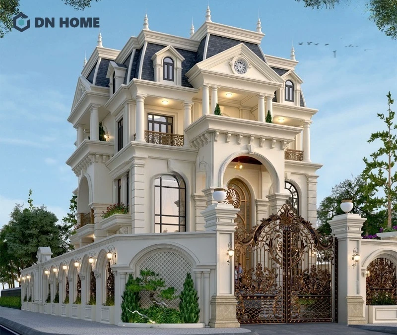 Biệt thự tân cổ điển nổi bật với vẻ đẹp hài hoà giao thoa giữa nét cổ điển và hiện đại