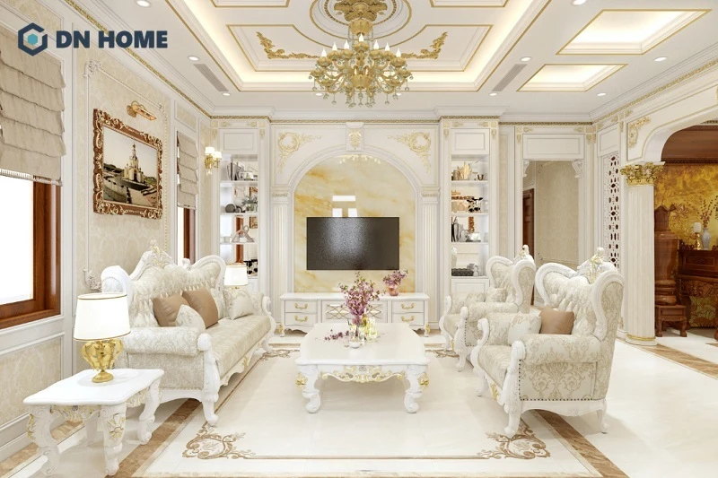 Nhờ sở hữu vẻ đẹp lộng lẫy, phong cách thiết kế nội thất cổ điển thường được áp dụng trong các công trình nhà ở có quy mô lớn