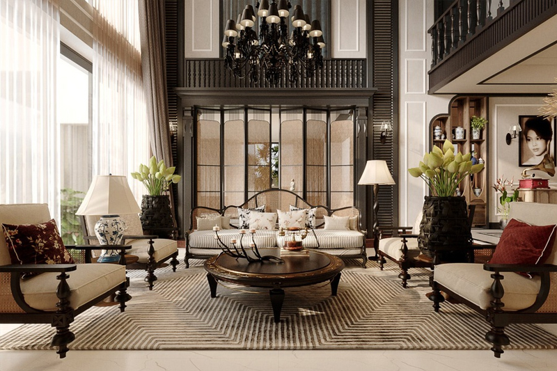 Chi phí cần đầu tư cho thiết kế biệt thự phong cách Indochine là khá cao