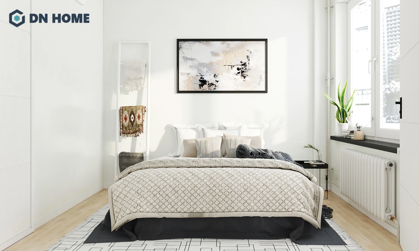 Cây xanh là yếu tố bắt buộc, không thể thiếu trong không gian nội thất căn hộ chung cư phong cách Bắc Âu