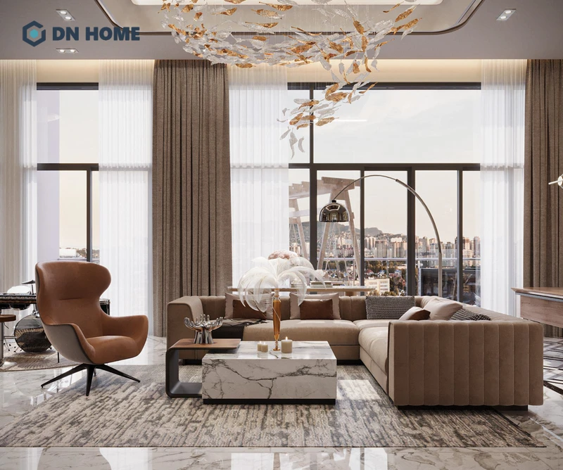 Bố trí nội thất căn hộ chung cư phong cách luxury