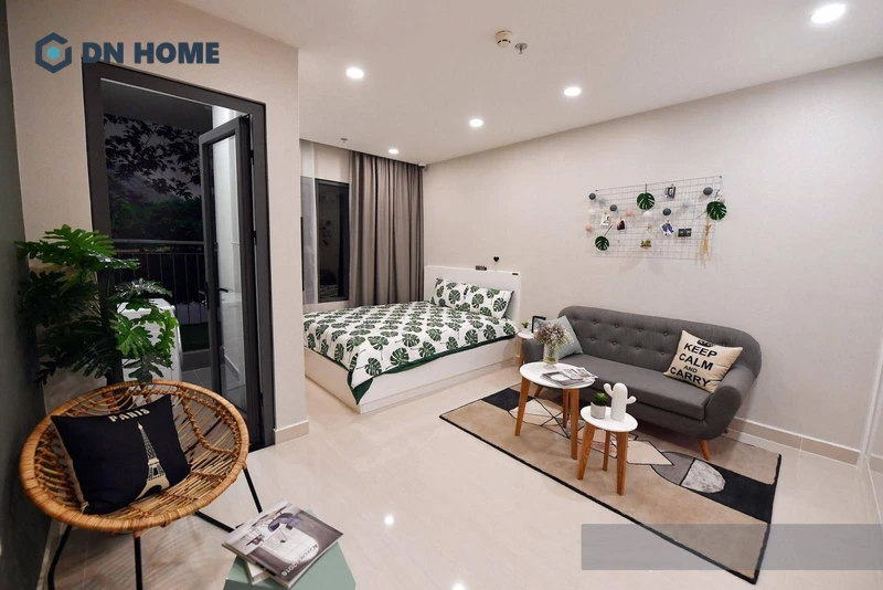Thiết kế thi công chung cư 45m2 tận dụng ánh sáng tự nhiên