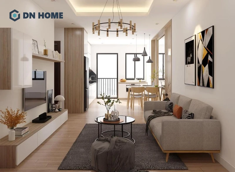 Mẫu thiết kế thi công nội thất căn hộ 65m2
