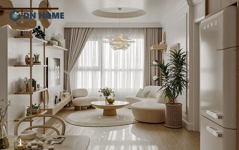 Mẫu căn hộ 70m2 gồm 3 phòng ngủ hiện đại