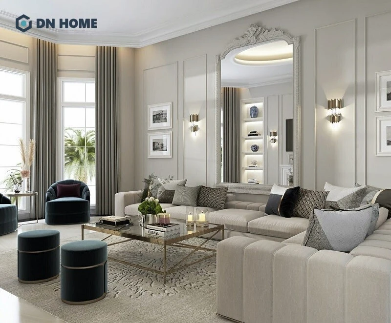 Mẫu thiết kế căn hộ phong cách tân cổ điển