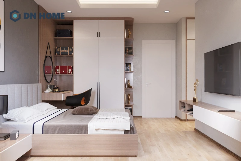 Phòng ngủ căn hộ 70m2 phong cách hiện đại