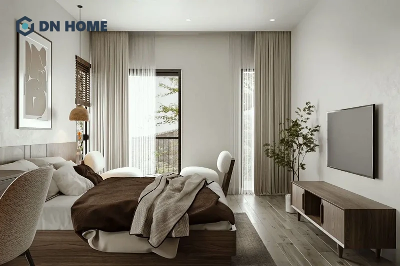 Cận cảnh phòng ngủ căn hộ chung cư 75m2