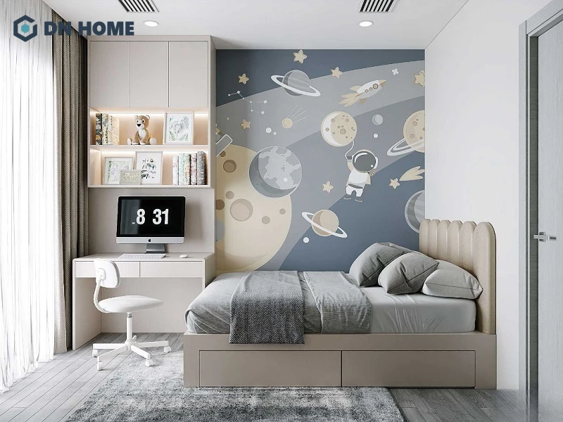 Phòng ngủ phụ thứ 2 với thiết kế nhỏ gọn hơn, thích hợp dành cho khách ghé thăm nhà