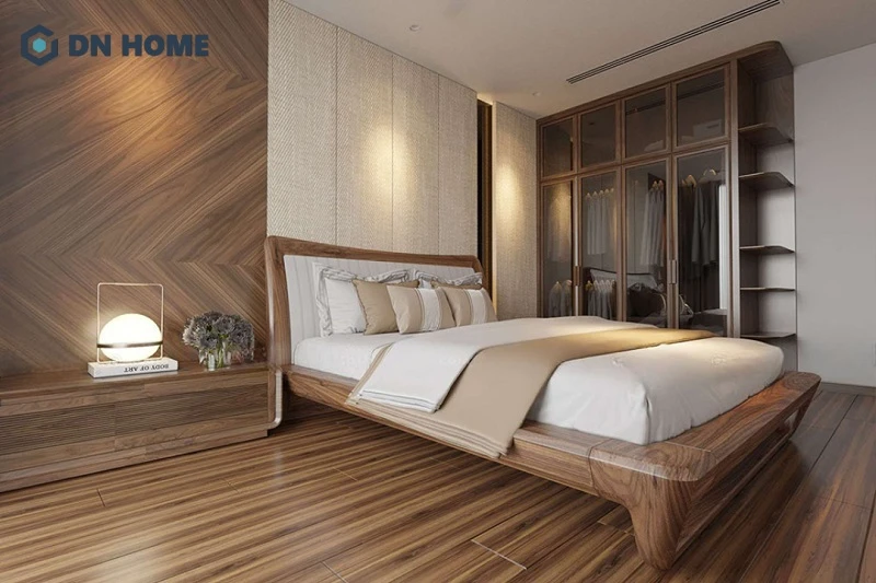 Việc khéo léo lựa chọn nội thất gỗ tự nhiên có đường vân độc đáo giúp không gian mang đậm dấu ấn cá nhân