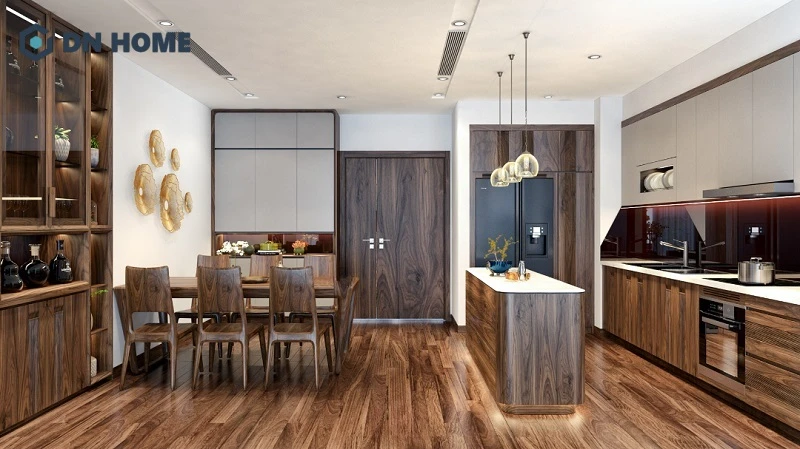 Thiết kế nội thất chung cư 75m2 bằng gỗ công nghiệp là giải pháp hiệu quả giúp không gian vừa thẩm mỹ, vừa tiết kiệm chi phí