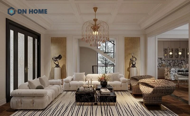 Mẫu thiết kế nội thất căn hộ phong cách luxury