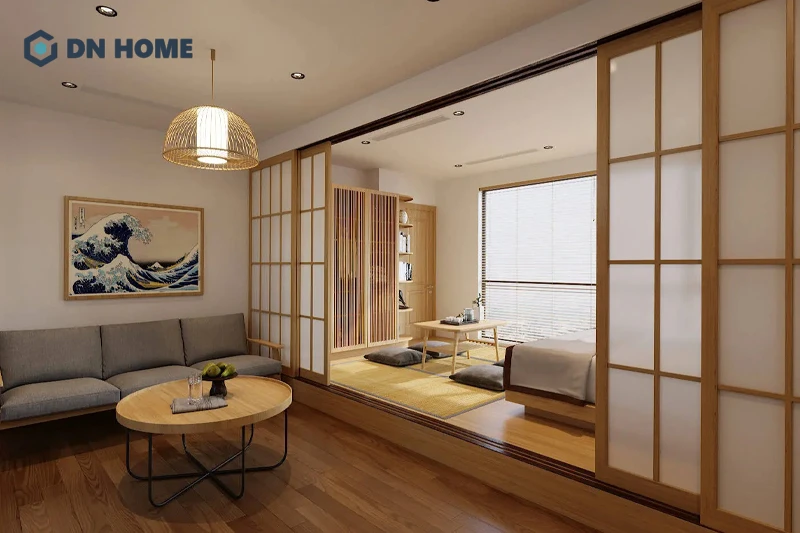 Cửa trượt shoji là điểm nhấn thiết kế nội thất chung cư mang đậm giá trị văn hóa Nhật Bản