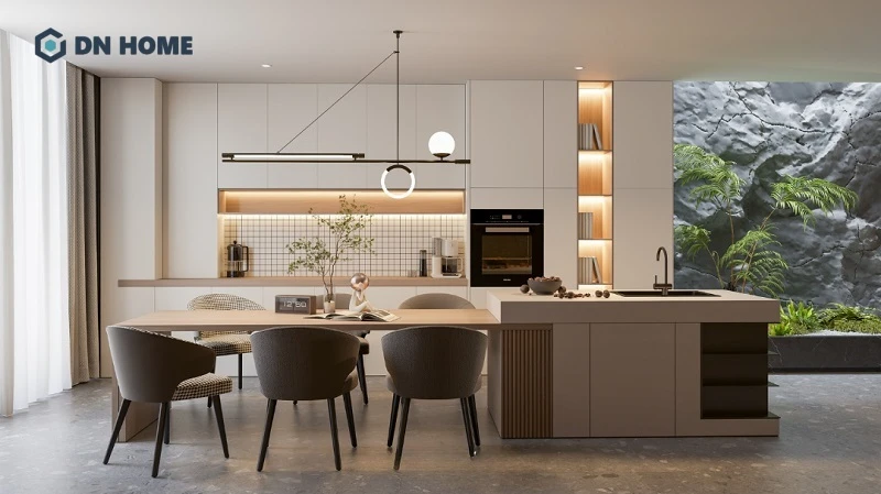 Nhà phố phong cách hiện đại đặc trưng bởi những đường nét vuông vắn, bố cục rõ ràng