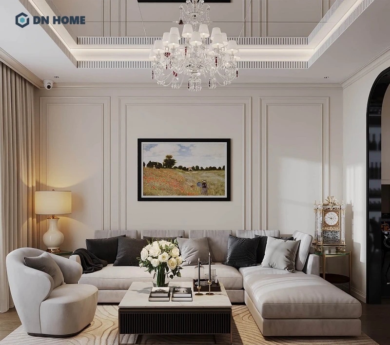 Không gian phòng khách thiết kế tinh tế nhưng không rườm rà