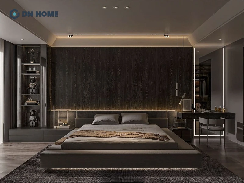 Phòng ngủ thiết kế đơn giản nhưng mang đậm dấu ấn cá nhân với các vật dụng trang trí tinh tế