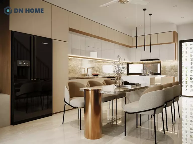 Chọn nội thất và sắp xếp hài hòa với không gian bếp