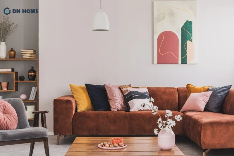 Phối hợp màu sắc tạo nên điểm nhấn ấn tượng cho căn phòng