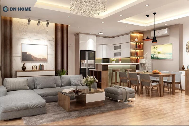 DN HOME là đơn vị thiết kế nội thất cho phòng khách nhà cấp 4 chất lượng