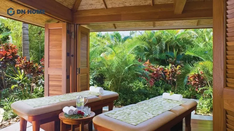 Kiểu phòng massage gần gũi với thiên nhiên nhẹ nhàng