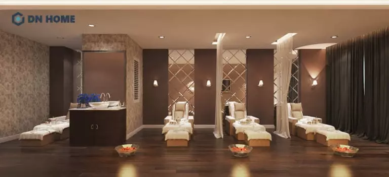 Cường độ ánh sáng ở phòng massage chân khá nhẹ dễ chìm vào giấc ngủ