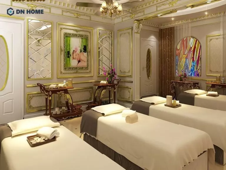 Bản thiết kế cho phòng massage theo hướng tân cổ điển