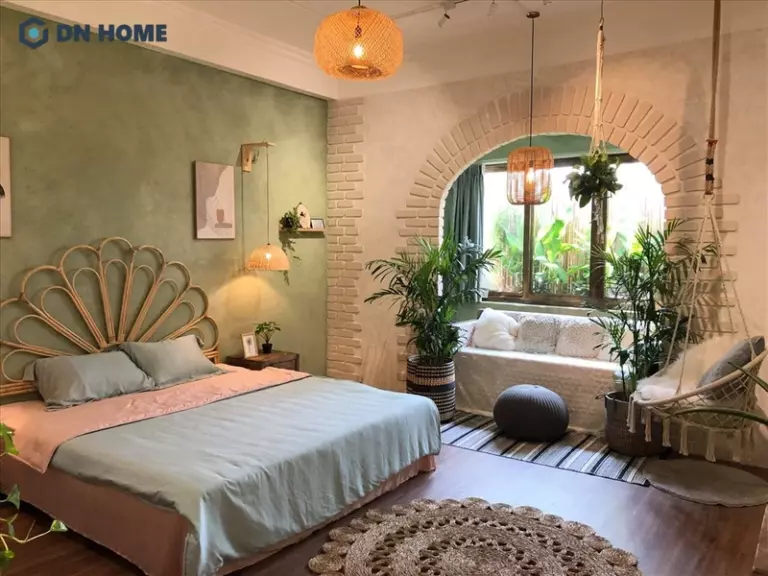 Mái vòm tạo điểm nhấn cho không gian sống có chiều sâu hơn
