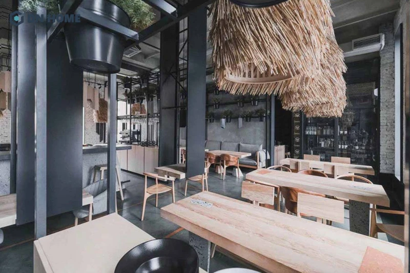 Gam màu xám đậm mang đến vẻ đẹp cá tính, phá cách cho quán cafe phong cách Scandinavian