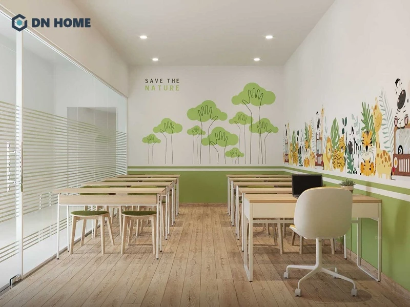 Khi thiết kế nên lựa chọn màu sắc và bố trí ánh sáng khoa học giúp tạo môi trường học tập thoải mái và hiệu quả