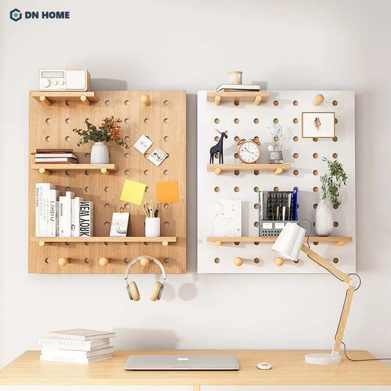 Bảng Pegboard là điểm nhấn ấn tượng cho không gian sống