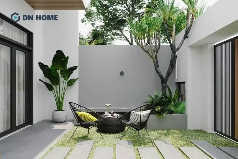 Sự tinh giản trong bố cục, chú trọng vào cây xanh được đề cao khi thiết kế tiểu cảnh mini