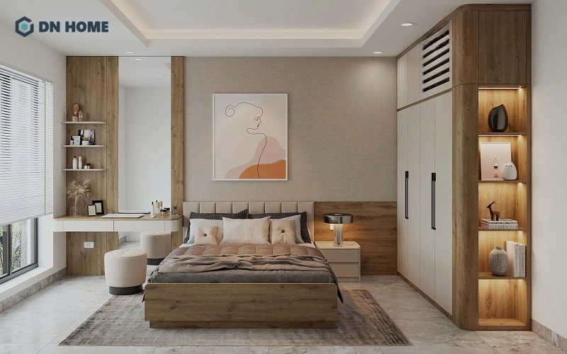 Gỗ công nghiệp là lựa chọn hợp lý với những gia chủ yêu thích vẻ đẹp trầm ấm của gỗ nhưng vẫn muốn tối ưu chi phí