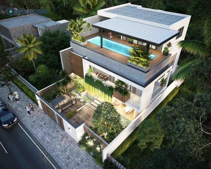 Thiết kế biệt thự biển chú trọng không gian mở, tạo cảm giác gần gũi, hoà mình với thiên nhiên