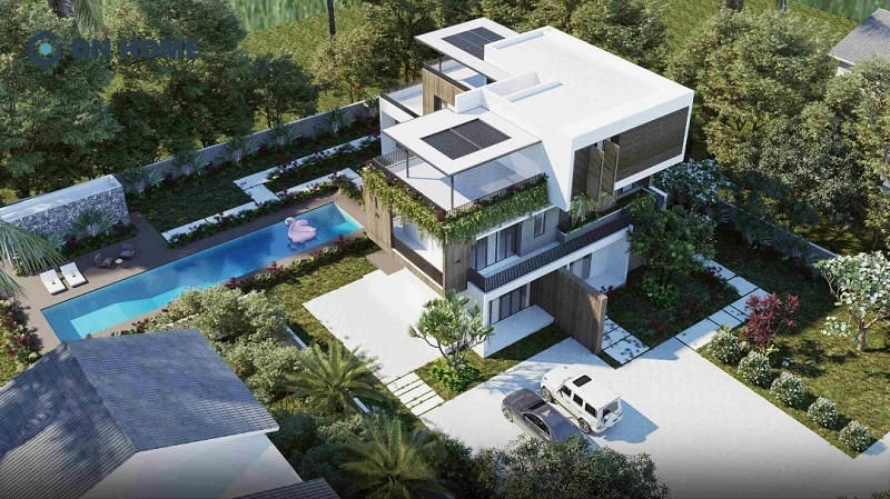 Mẫu biệt thự biển 3 tầng hiện đại với đầy đủ tiện ích cơ bản, tựa như khu nghỉ dưỡng riêng tư