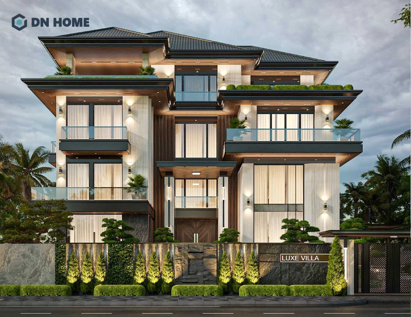 Cần bố trí không gian khoa học và chọn sử dụng vật liệu chất lượng khi thiết kế biệt thự 4 tầng