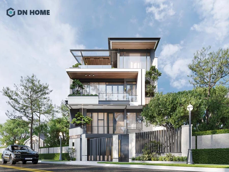 Biệt thự kết cấu 4 tầng dễ dàng thiết kế thể hiện vẻ đẹp đẳng cấp, sang trọng