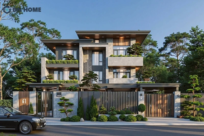Mặt tiền lớn kết hợp cùng thiết kế nhiều cửa kính giúp gia chủ dễ dàng tận dụng tối đa ánh sáng tự nhiên và gió trời