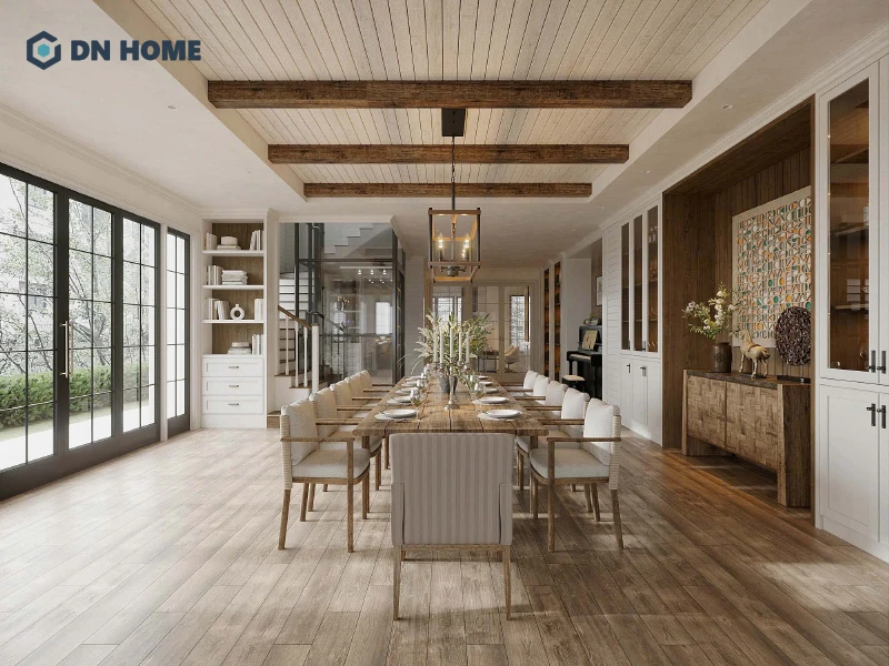 Chất liệu tự nhiên là yếu tố chủ đạo trong không gian nội thất Địa Trung Hải