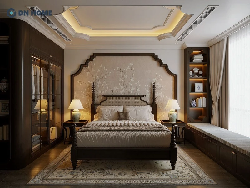 Sự kết hợp hài hoà giữa ánh sáng vàng dịu nhẹ từ đèn LED và ánh sáng tự nhiên tạo nên không gian nhẹ nhàng, thư giãn