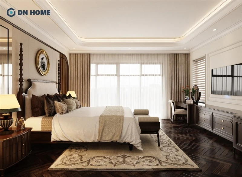 Thiết kế nhẹ nhàng, thanh lịch nhưng vẫn đảm bảo xuất hiện các nét đặc trưng chính của phong cách Indochine