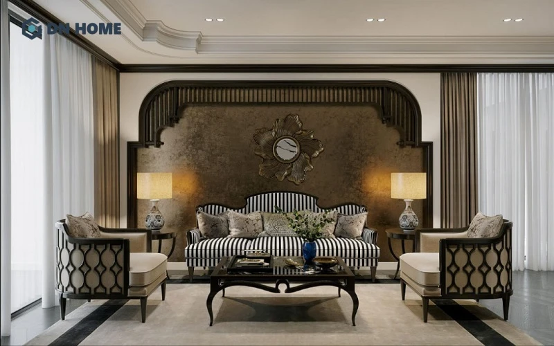 Thiết kế chung cư phong cách Indochine diện tích 50m2