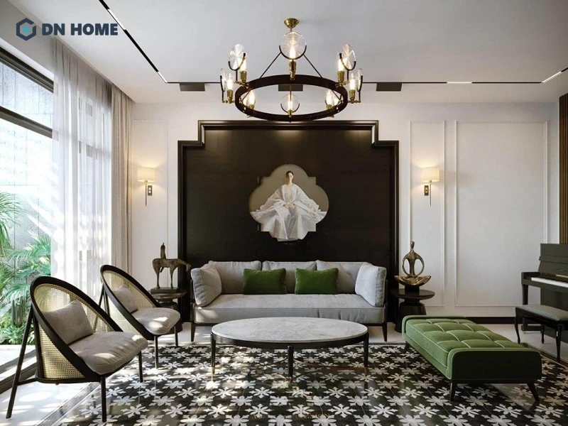 Nội thất phong cách Indochine có kiểu dáng đơn giản nhưng tinh tế, chú trọng vào đường nét thanh thoát và sự cân đối