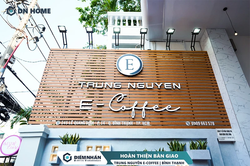 Dự án thiết kế - thi công quán cafe Trung Nguyên E-Coffee thực hiện bởi DN HOME